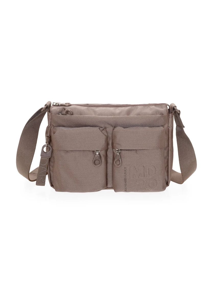 Praktische Schultertasche mit Außentaschen