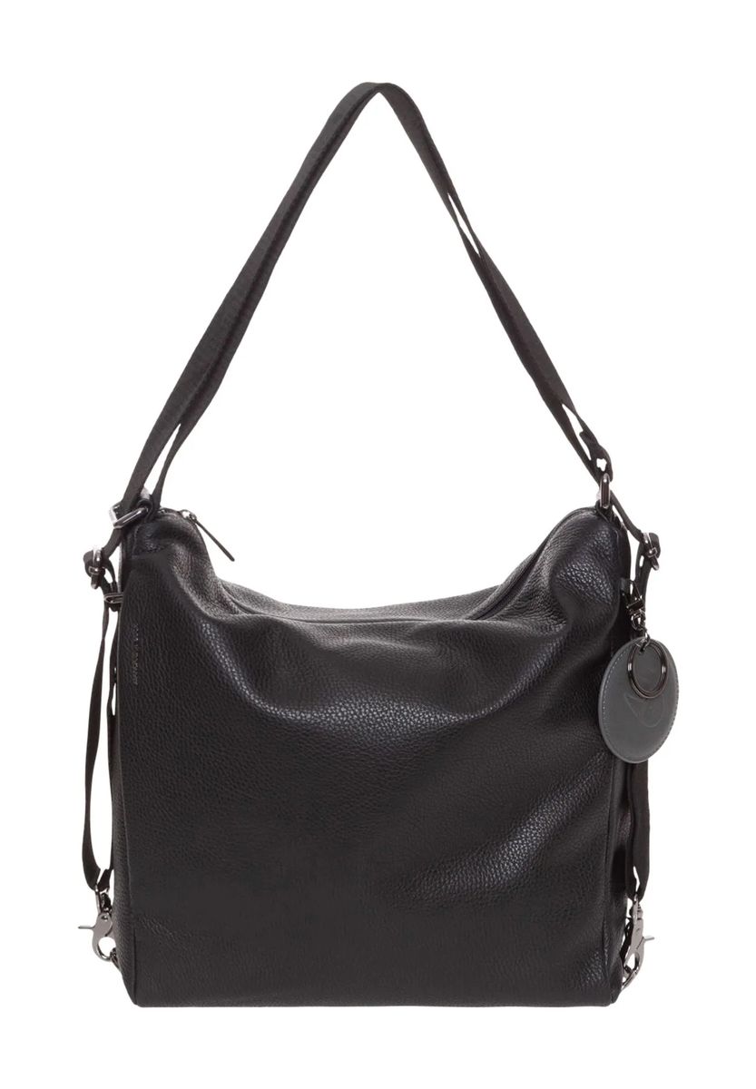Schultertasche aus genarbtem Leder