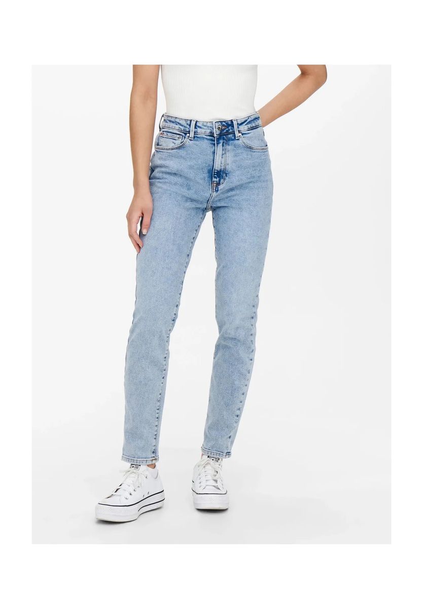 Gerade geschnittene High-Waist Jeans