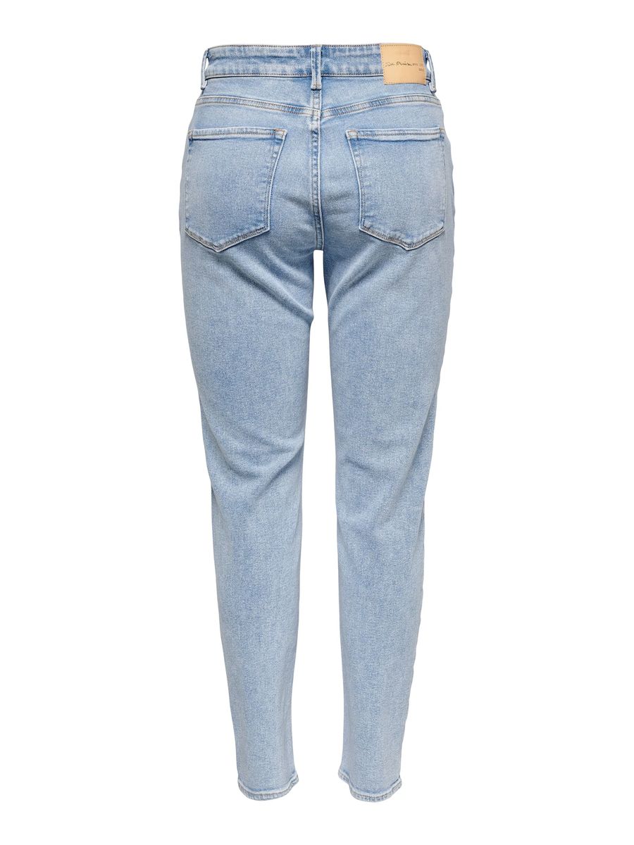 Gerade geschnittene High-Waist Jeans