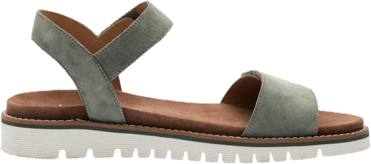 Minimalistische Riemchensandalen aus Wildleder