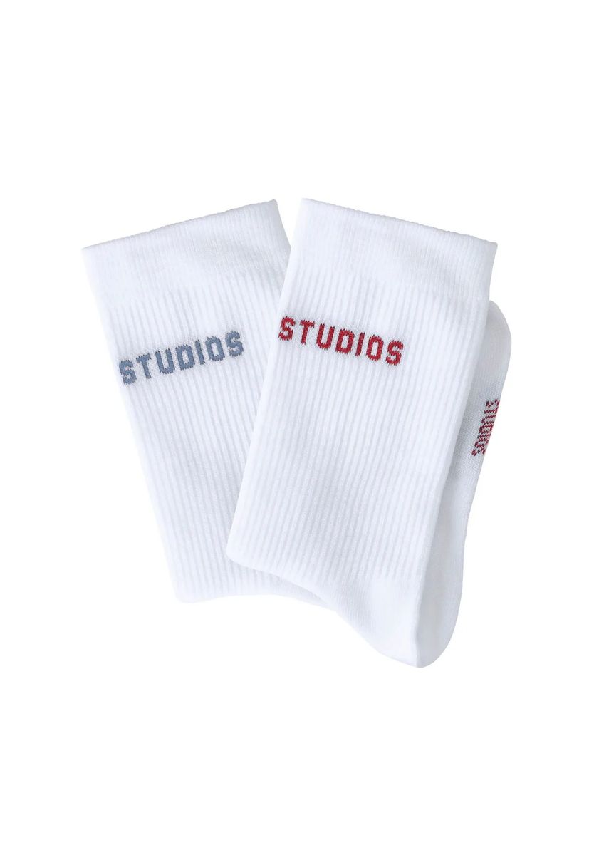 Klassische Ripp-Socken mit Logo-Schriftzug