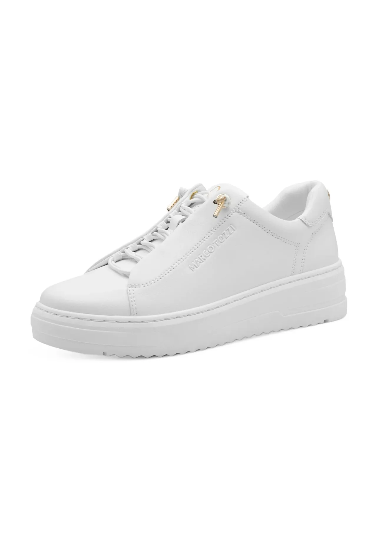 Minimalistische Plateau-Sneaker aus Kunstleder