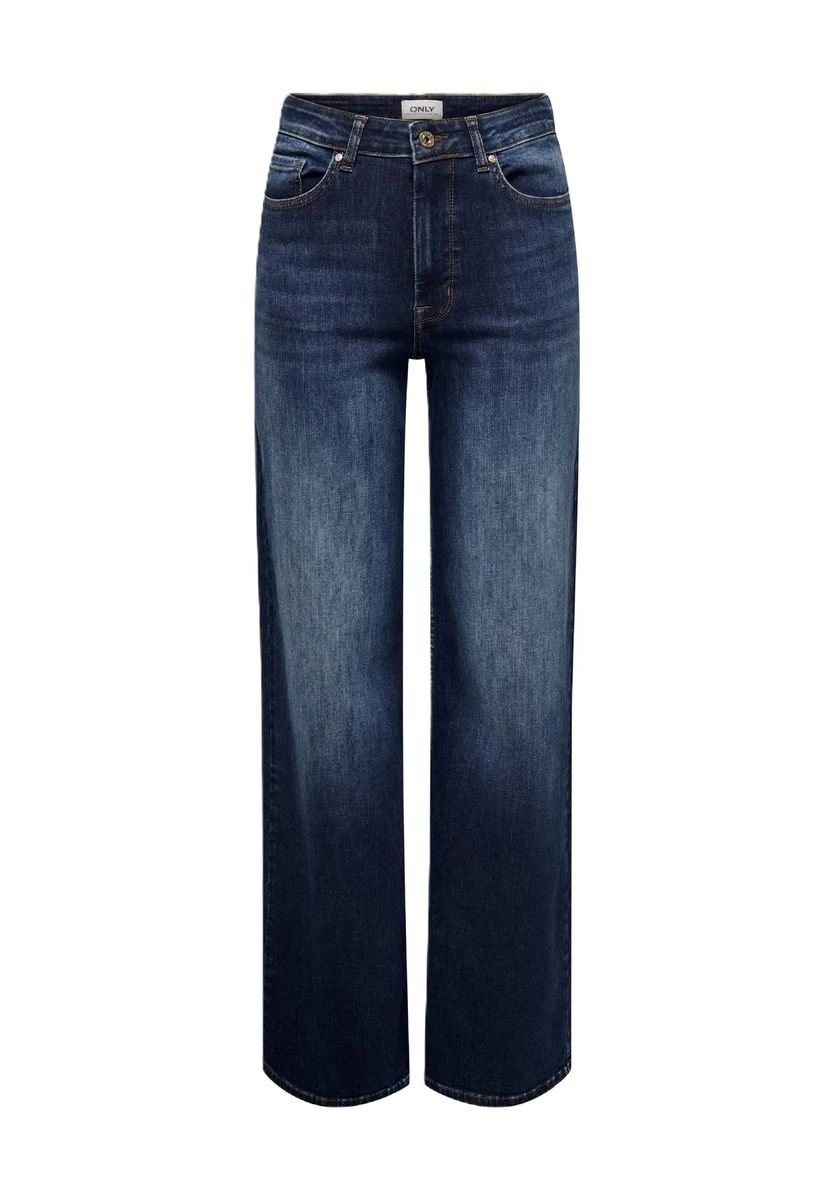 High-Waist-Jeans mit weitem Bein