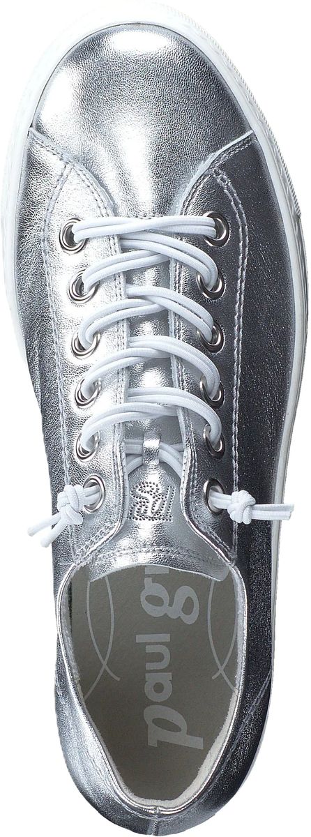 Metallic-Leder Low-Top Sneaker