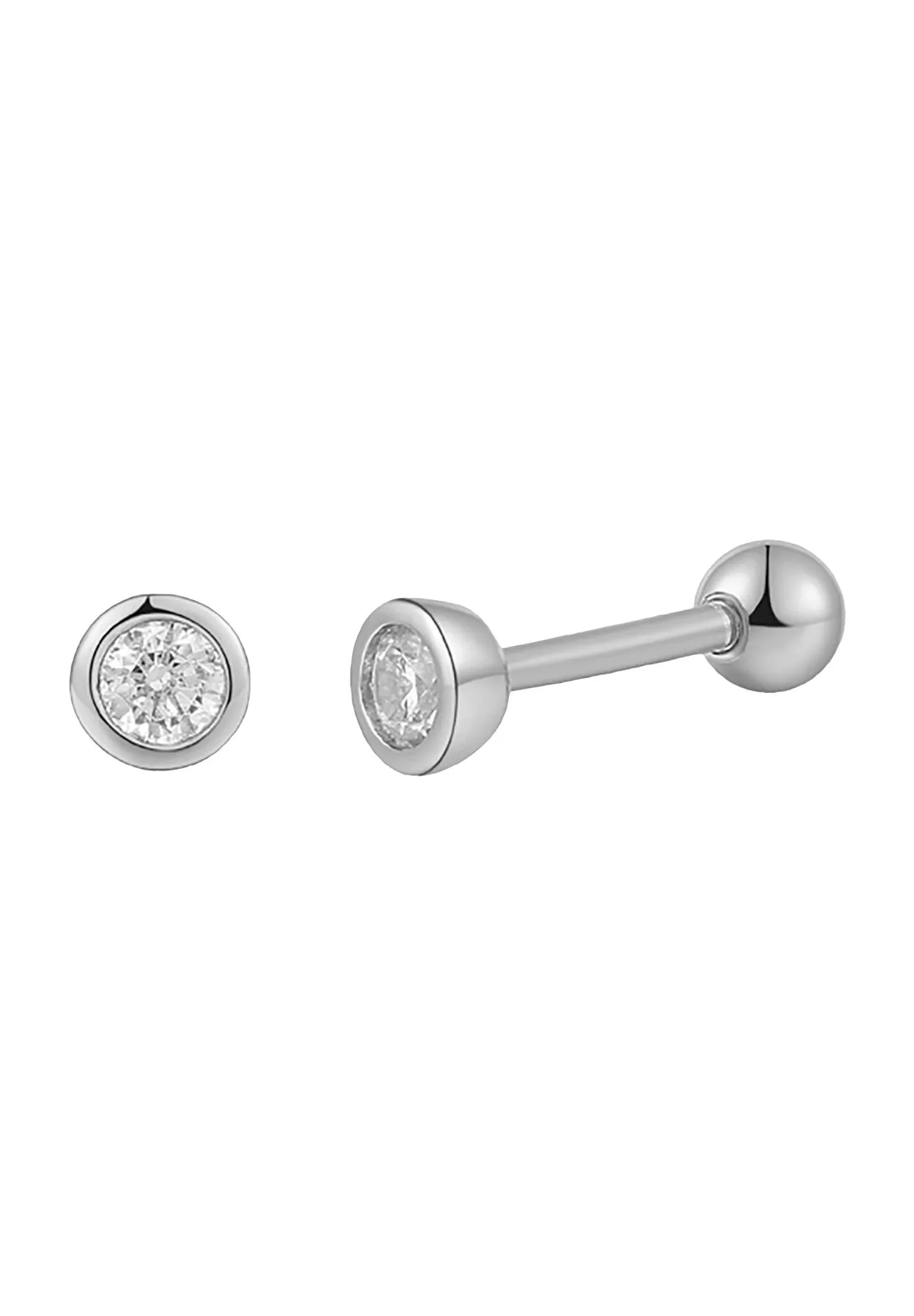 Zirkonia-Stecker mit Zargenfassung