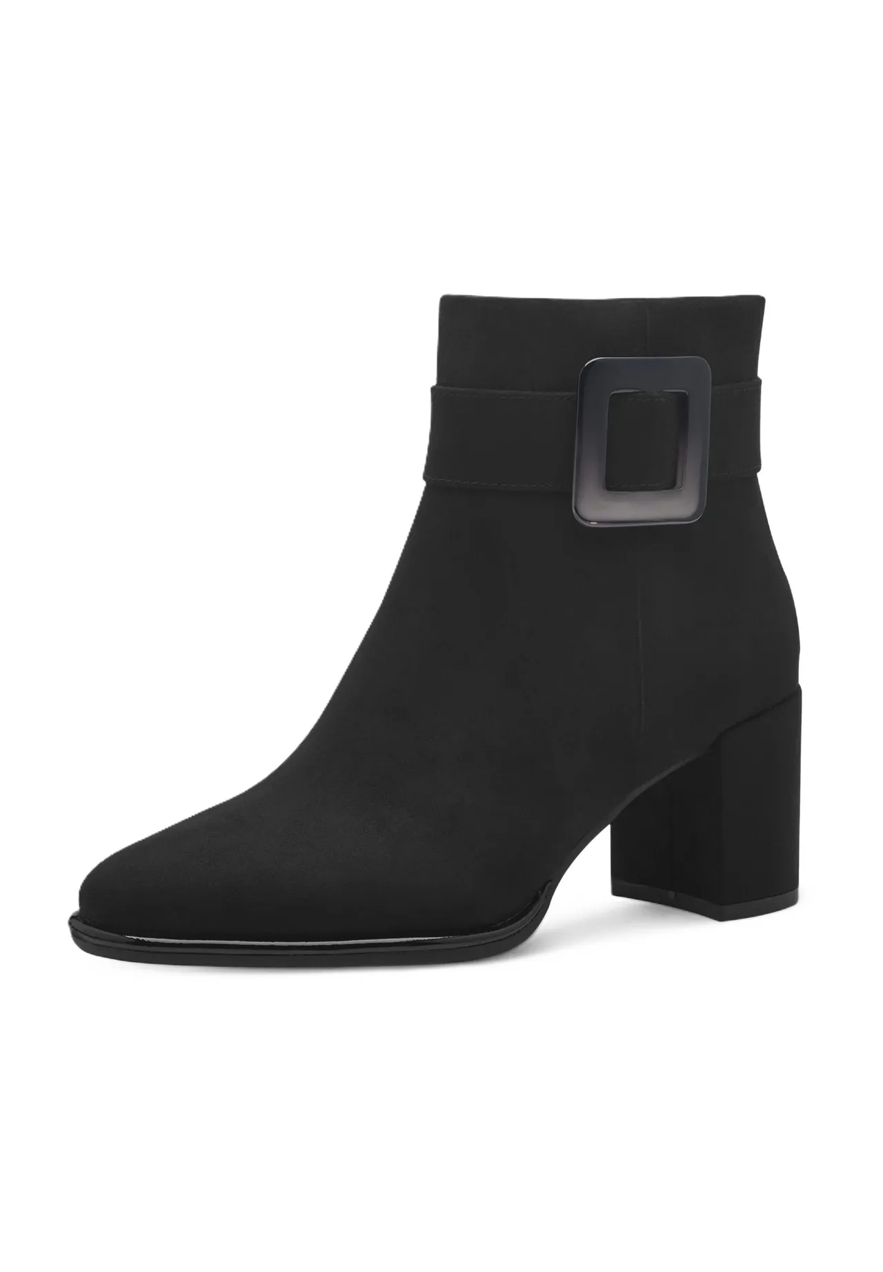 Stiefeletten in Velours-Optik mit Schnalle