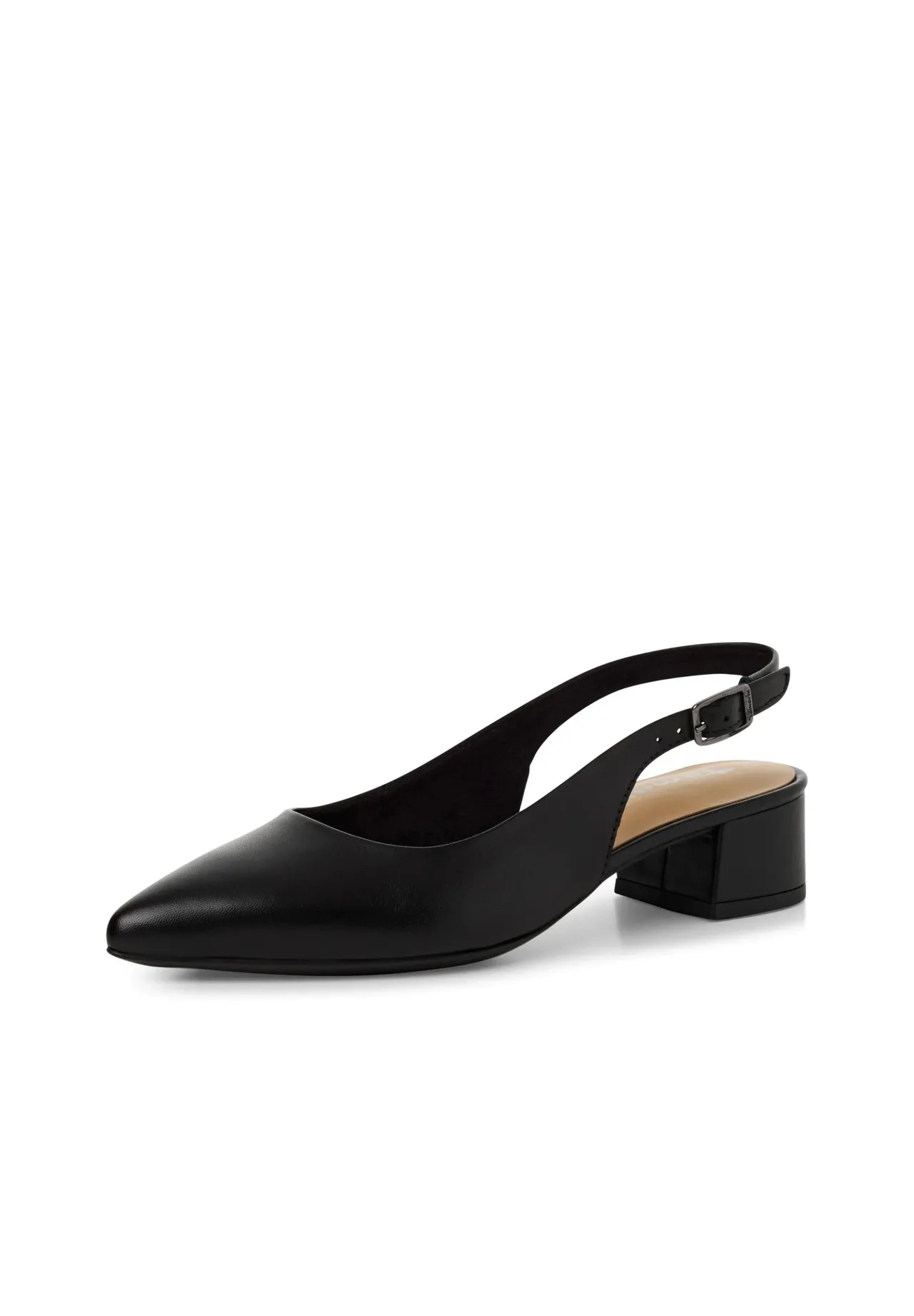Slingpumps mit spitzer Kappe und Blockabsatz