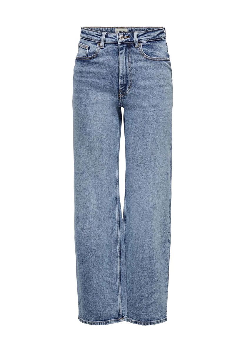 Hochtaillierte Jeans mit weitem Bein