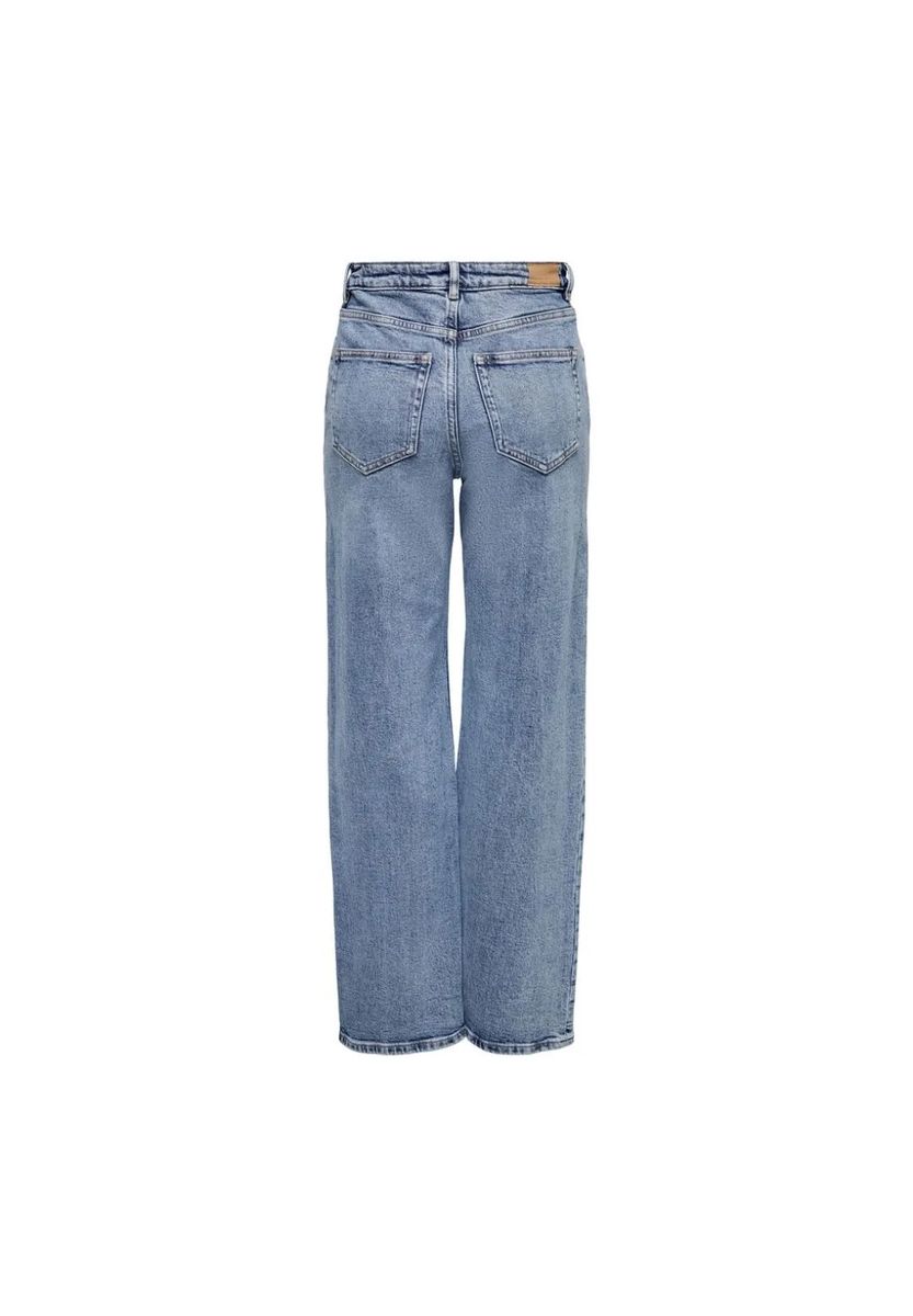 Hochtaillierte Jeans mit weitem Bein