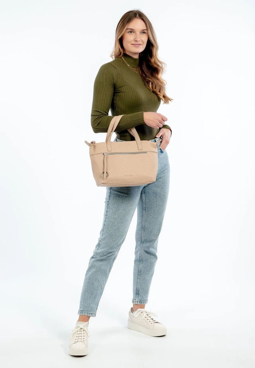 Shopper aus strukturiertem Kunstleder