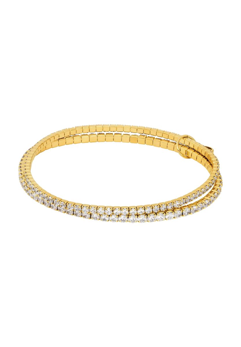 Eleganter Zweireihiger Tennis-Armreif