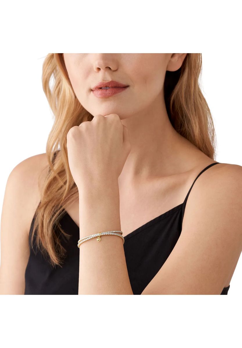 Eleganter Zweireihiger Tennis-Armreif