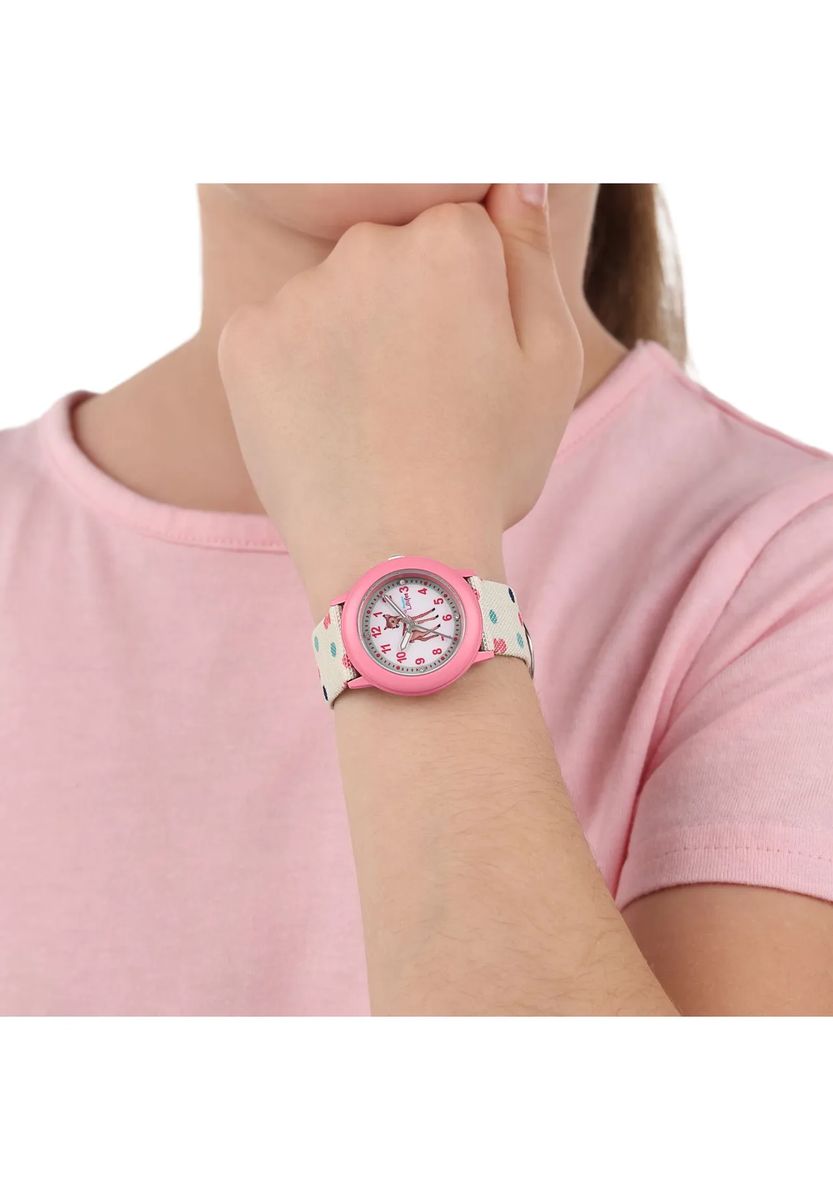 Kinderuhr mit süßem Rehkitz-Motiv