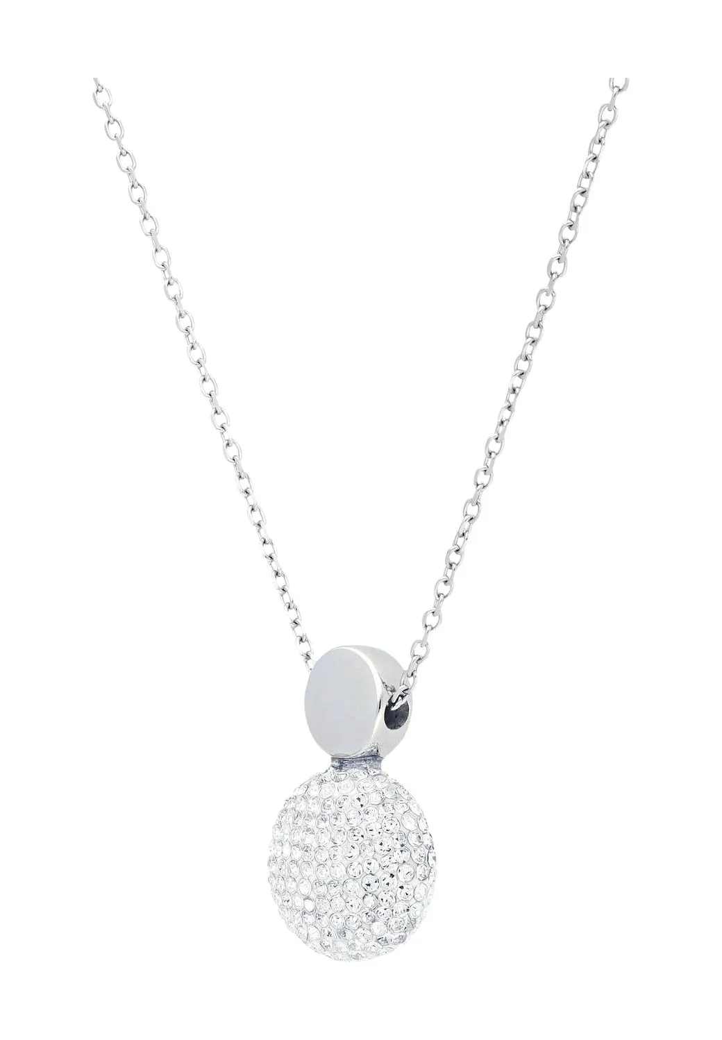 Elegante Halskette mit Kristall-Pavé-Kugel