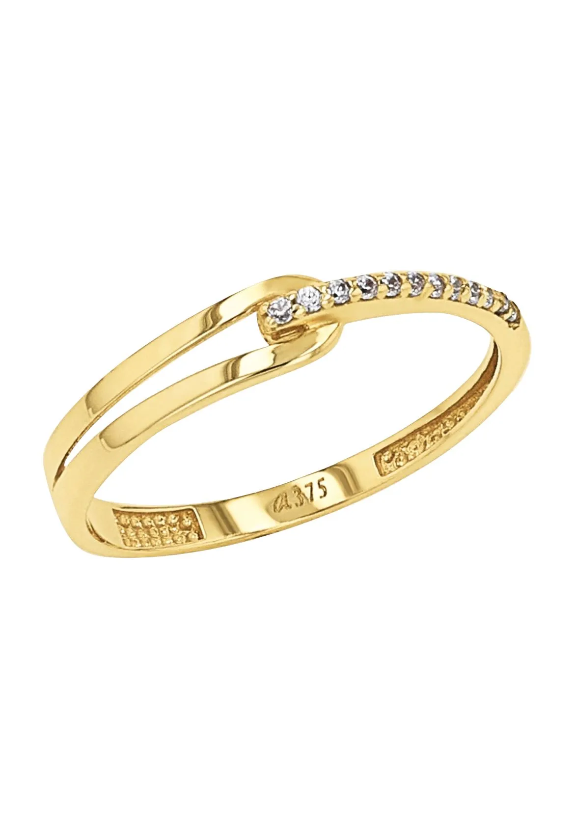 Goldring mit Schlaufen und Zirkonia