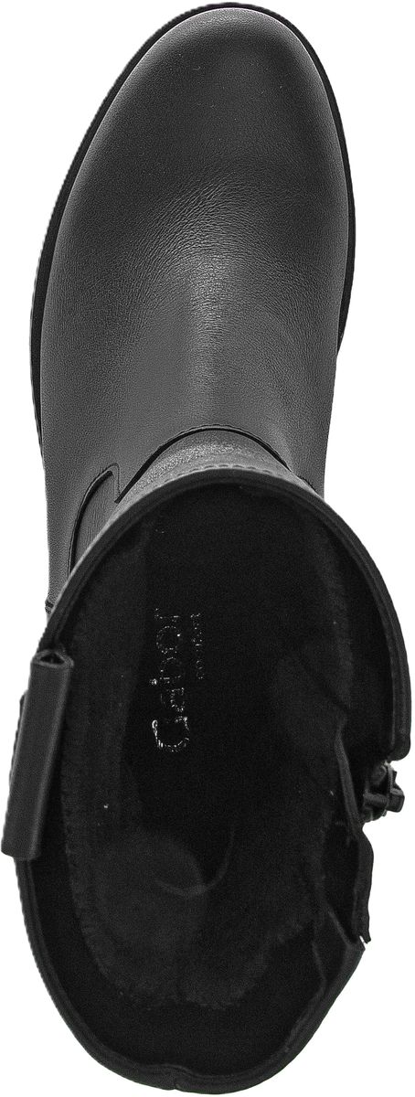 Schlichte Lederstiefeletten mit Blockabsatz