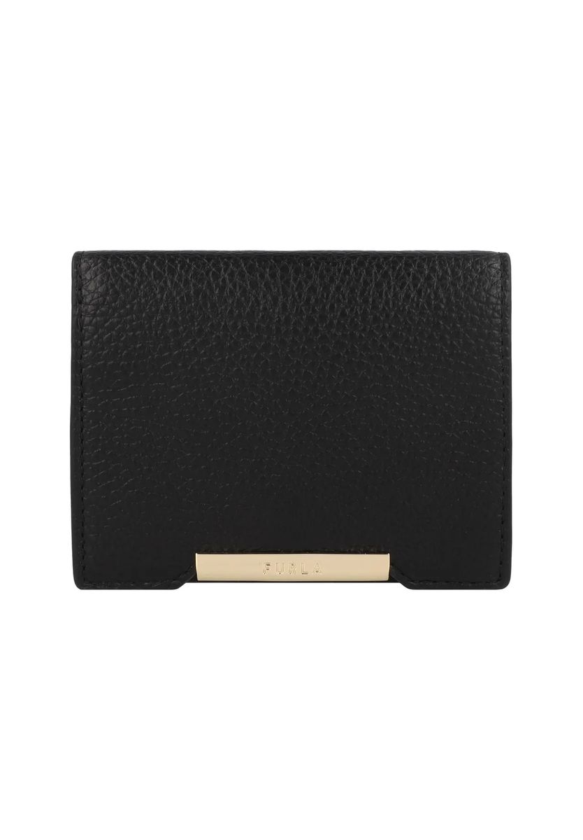 Minimalistische Delizia Leder-Kompaktgeldbörse