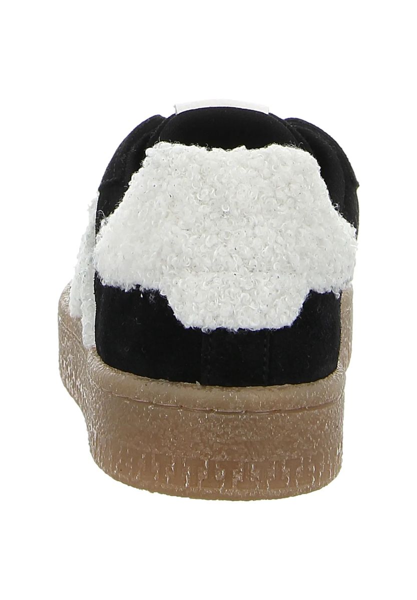 Plateau-Wildledersneaker mit Teddyfell