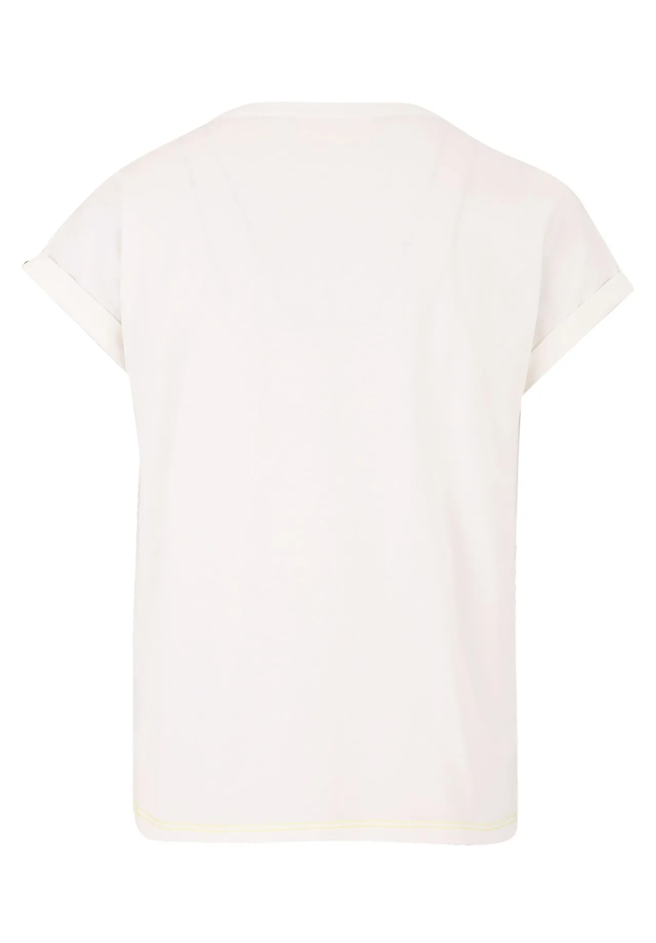 Baumwollshirt mit Grafik und Ärmelaufschlag