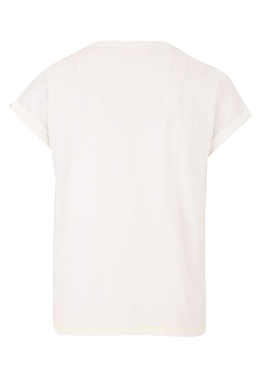 Baumwollshirt mit Grafik und Ärmelaufschlag