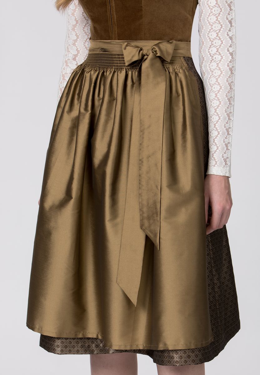 Midi-Dirndl mit Samtmieder