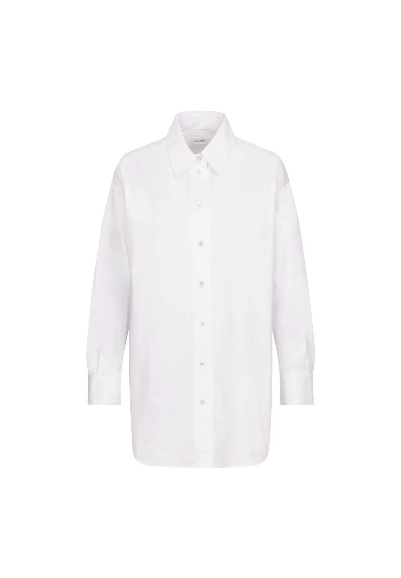 Oversized Baumwoll-Twill Longbluse