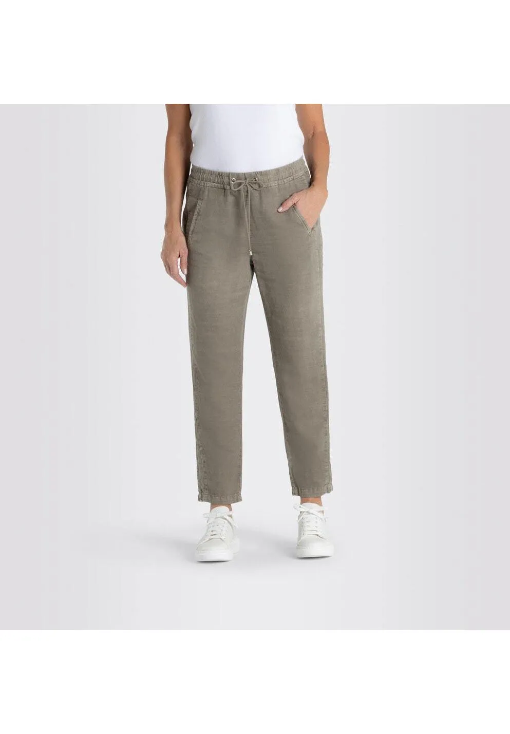 Lockere Stoffhose mit Tunnelzug