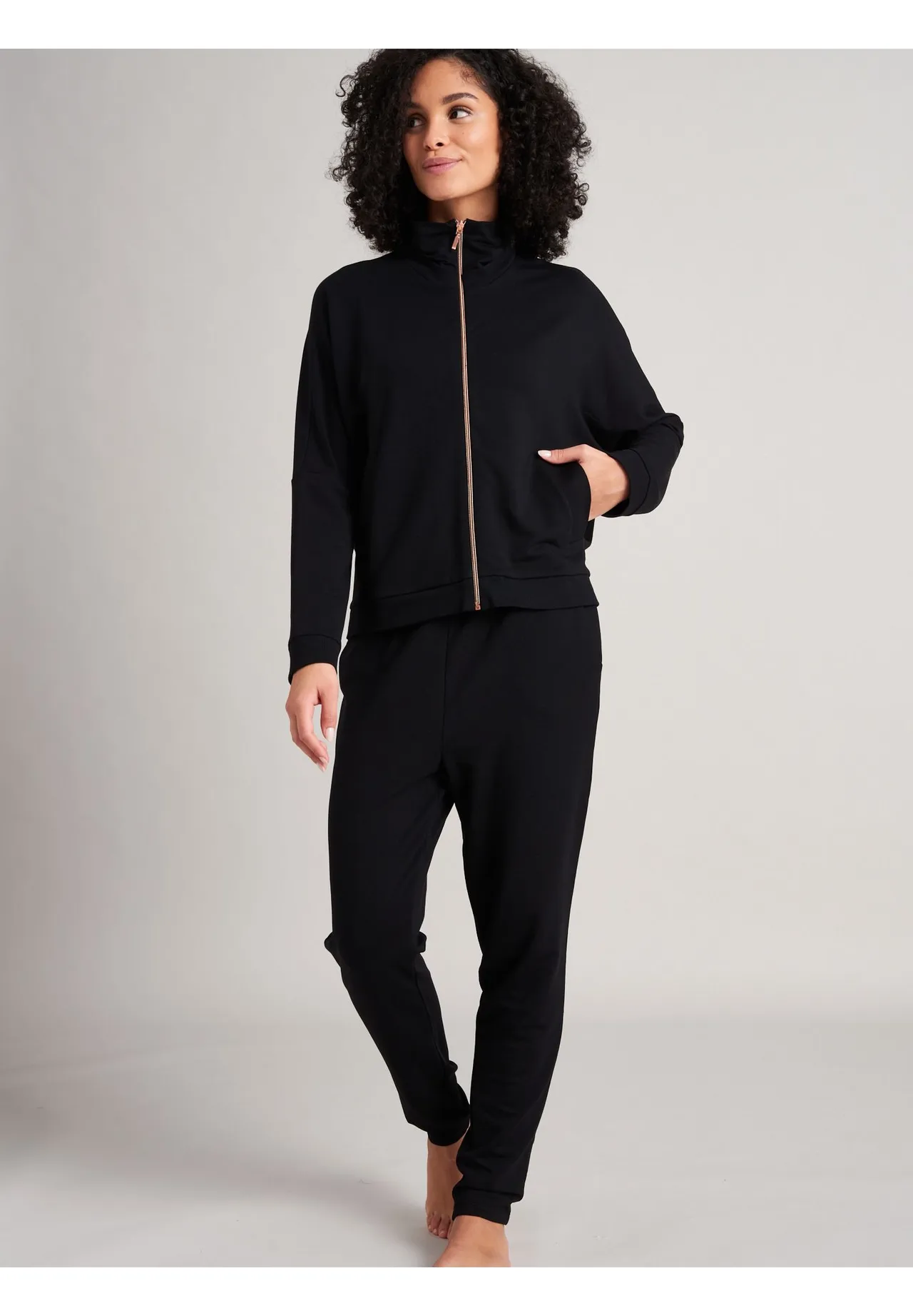 Lässige Oversize-Sweatjacke mit Reißverschluss