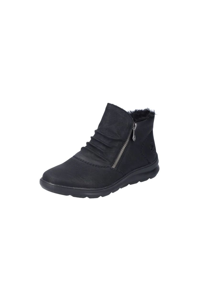 Stiefeletten mit Raffung und Reißverschluss