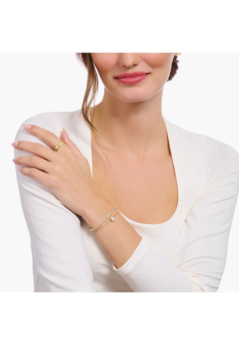 Elegantes Armband mit Zirkonia-Solitär