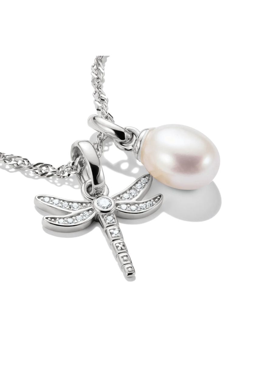 Süßwasserperlen-Charm aus Sterlingsilber