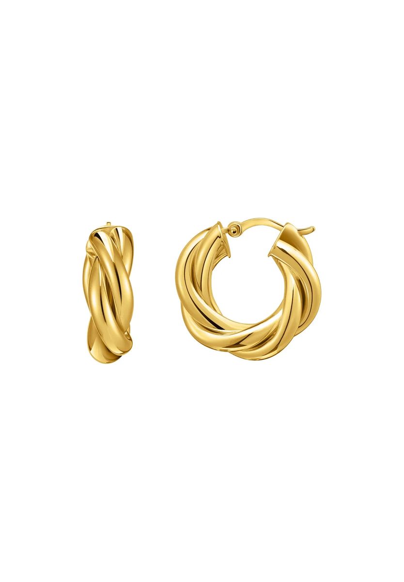 Elegante gedrehte goldene Creolen