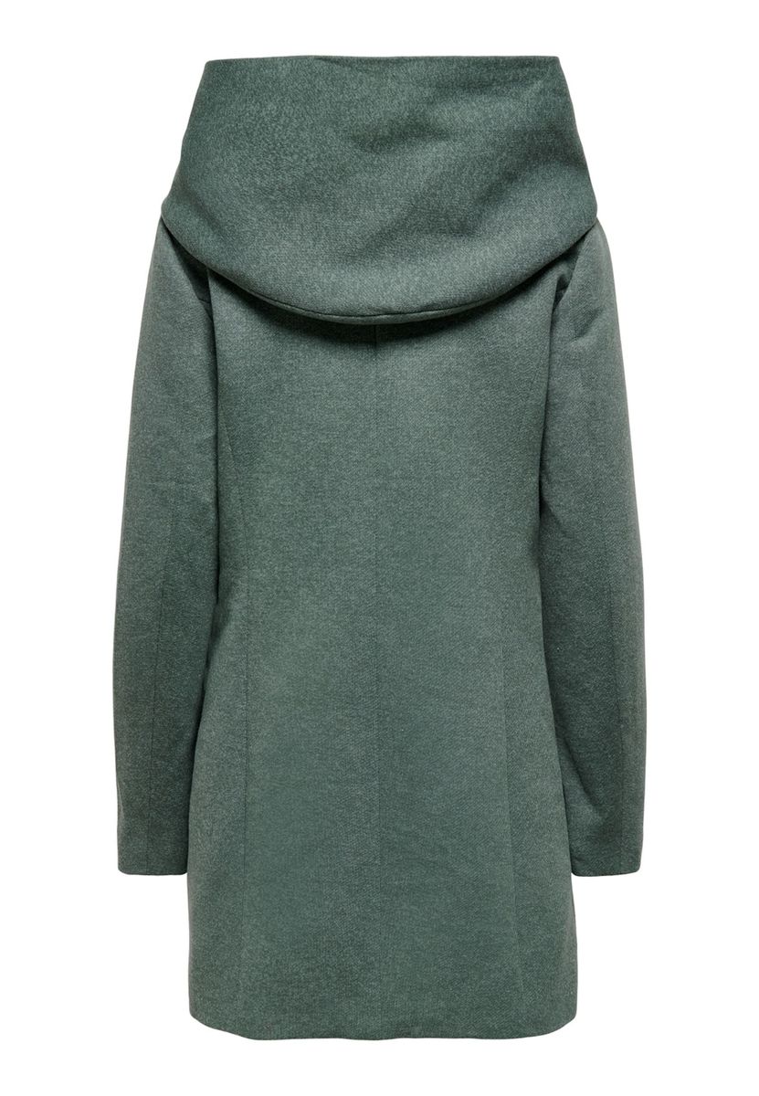Minimalistischer Wollmantel mit Kapuze