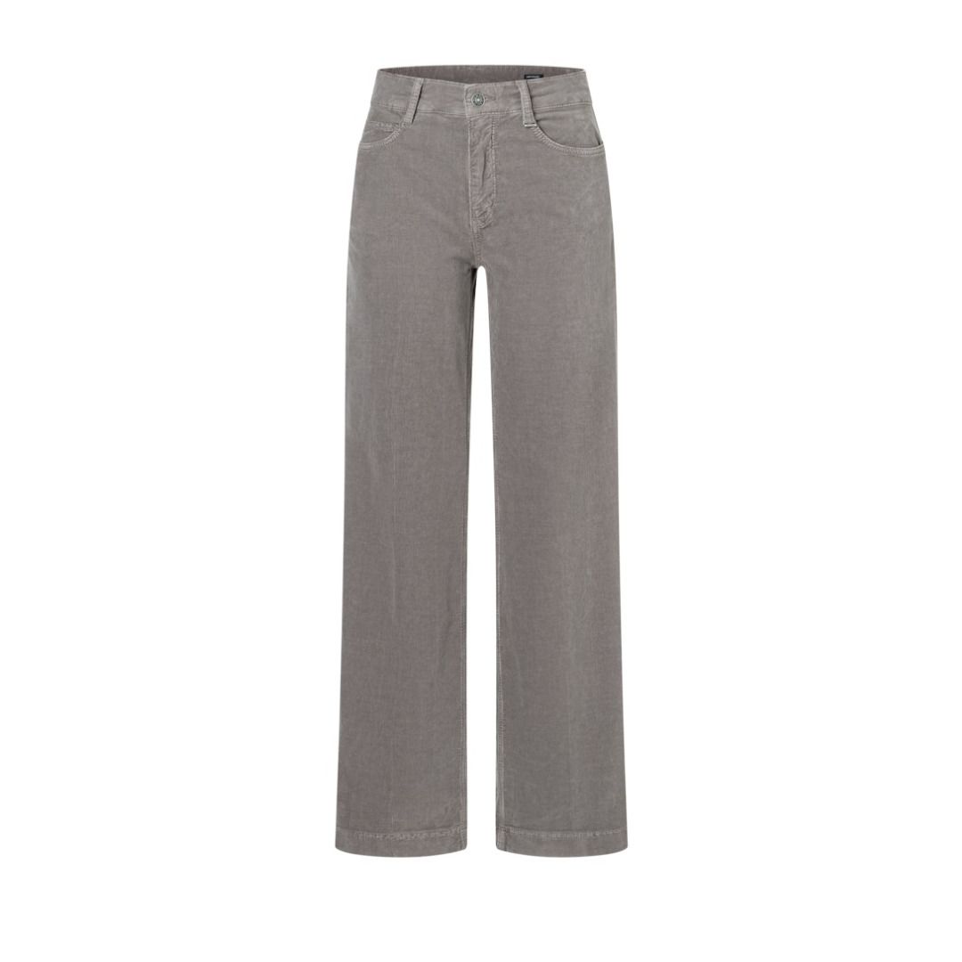 Weite Cordhose mit mittlerem Bund
