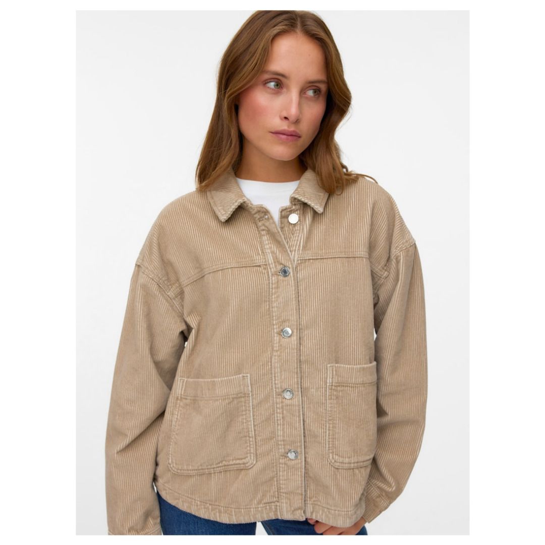 Oversized Hemdjacke aus Cord
