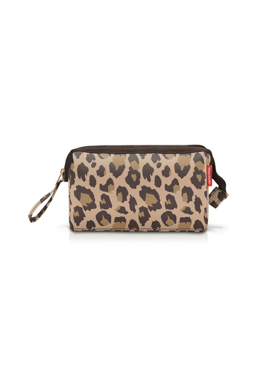 Strukturierte Kulturtasche mit Wildmuster