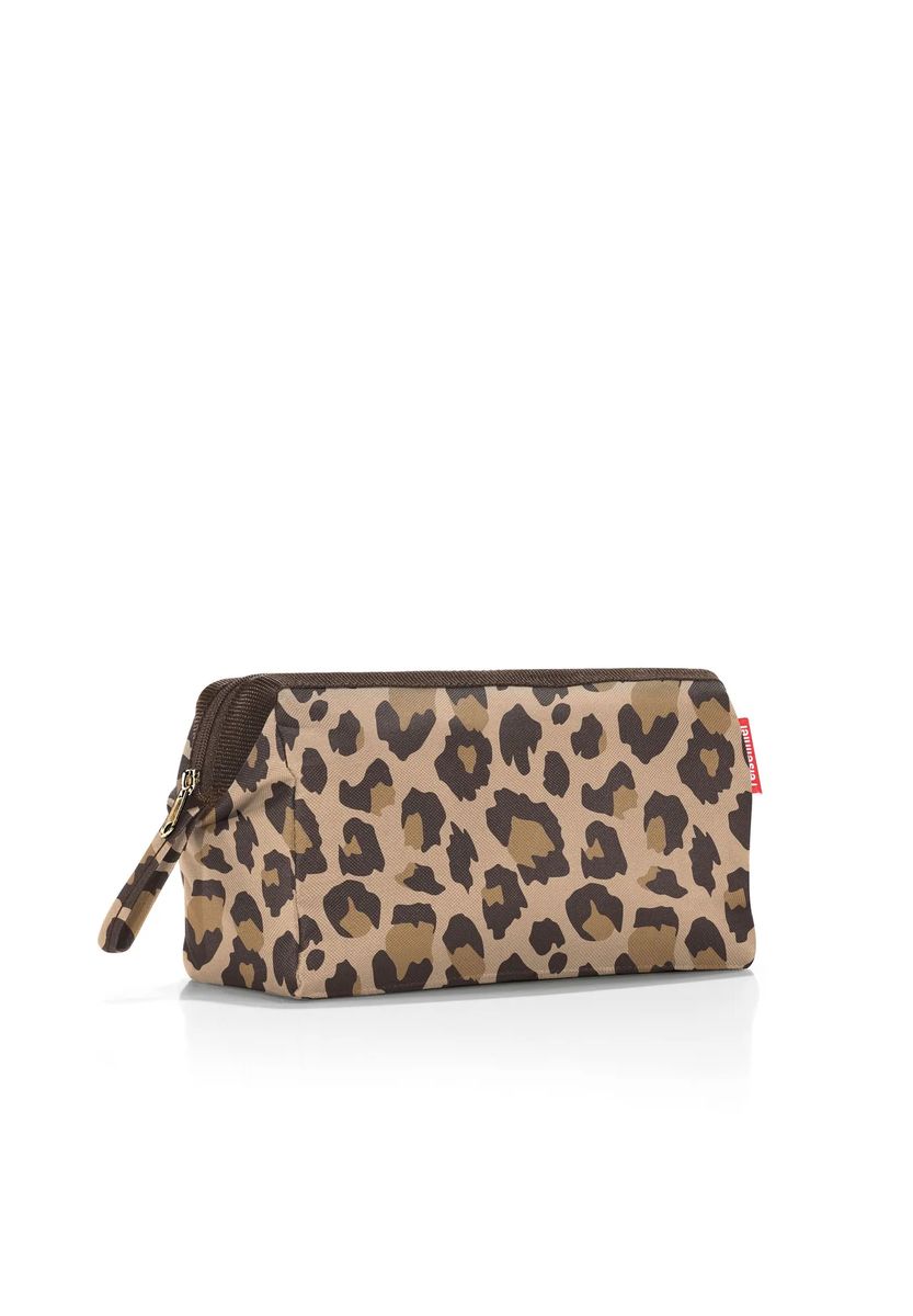 Strukturierte Kulturtasche mit Wildmuster