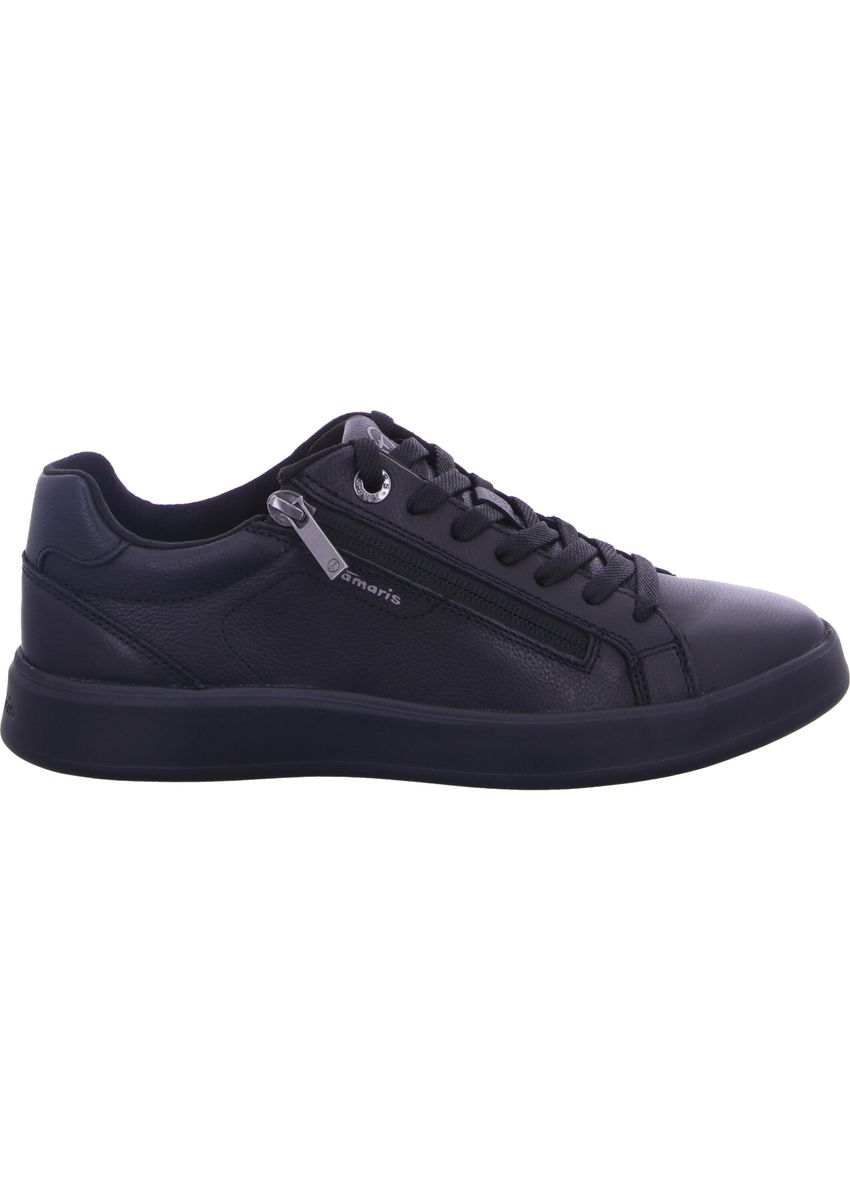 Leder-Sneaker mit seitlichem Reißverschluss
