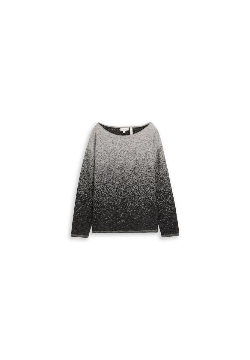 Lockerer Feinstrickpullover mit strukturiertem Farbverlauf