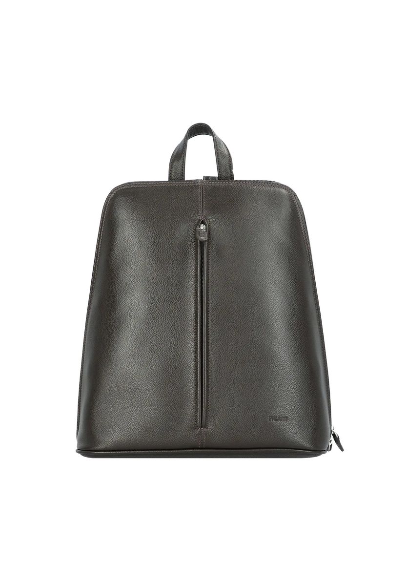 Minimalistischer City-Rucksack aus genarbtem Leder
