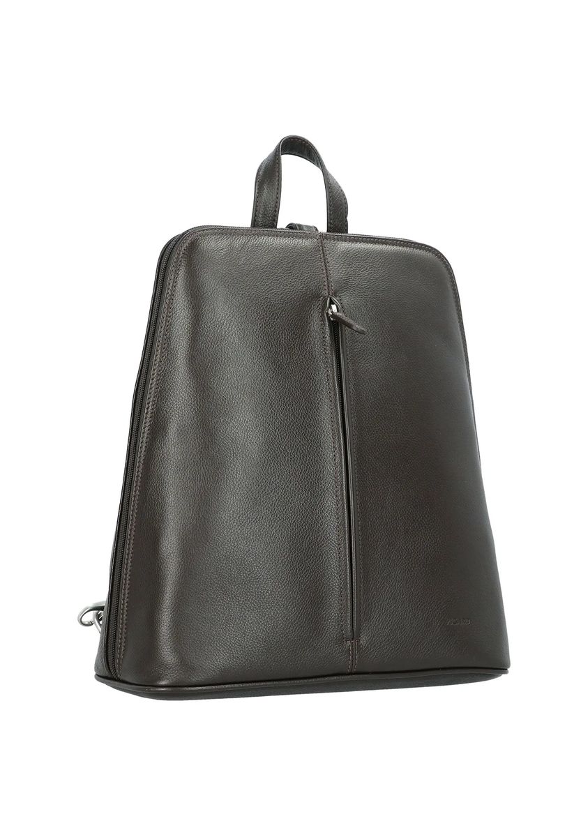 Minimalistischer City-Rucksack aus genarbtem Leder
