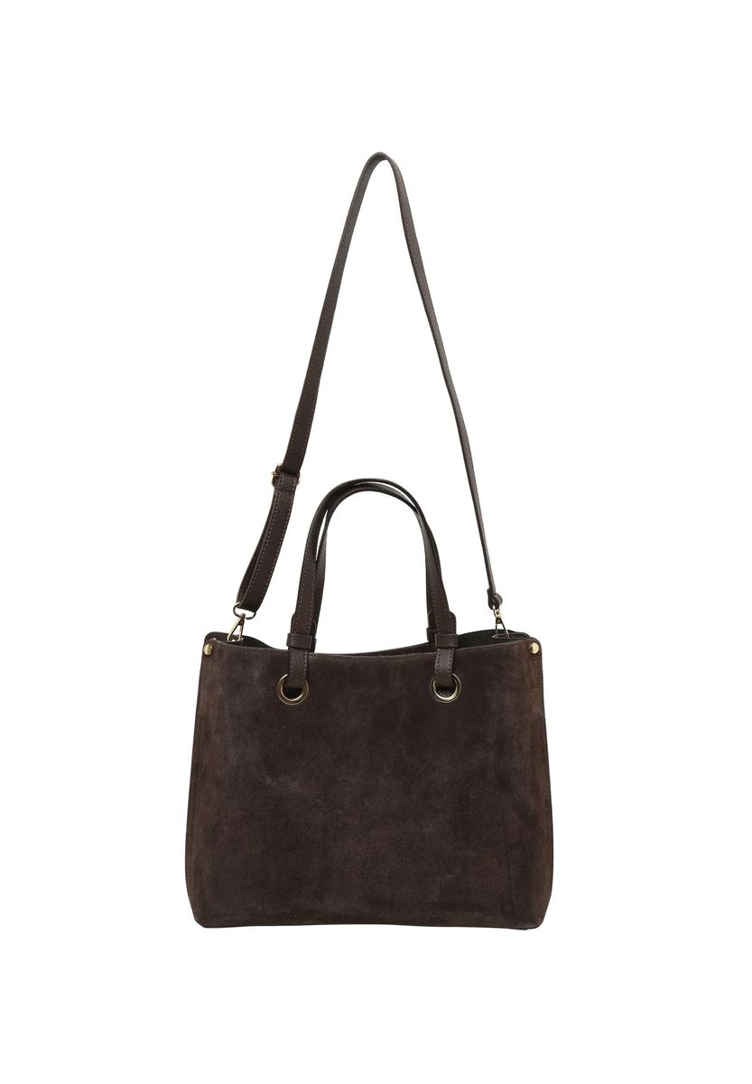 Shopper aus Veloursleder