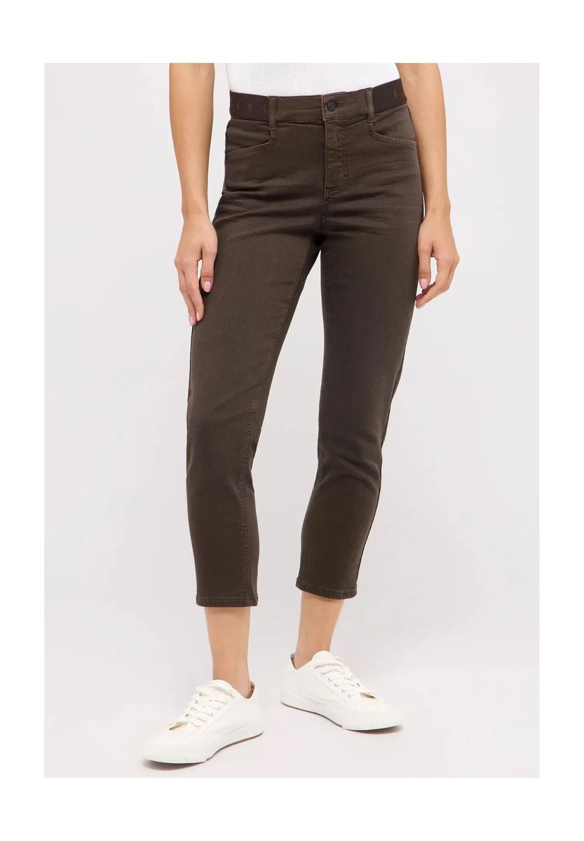 Schmal geschnittene Cropped Stretch-Hose