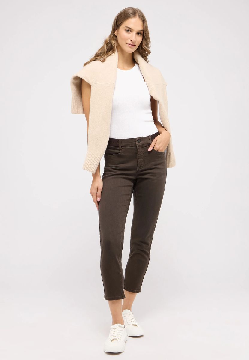 Schmal geschnittene Cropped Stretch-Hose
