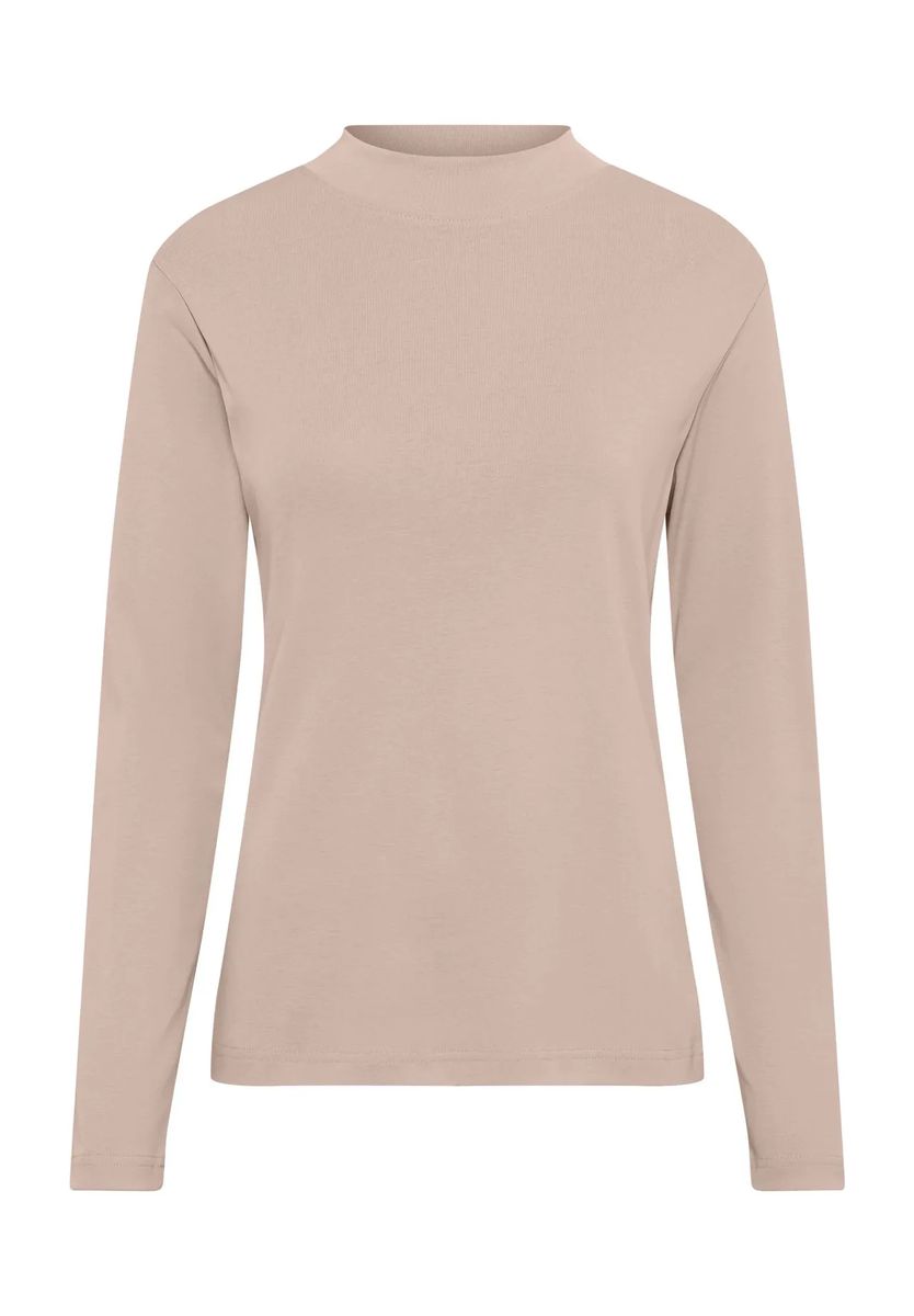 Langarmshirt aus Baumwolle mit Stehkragen