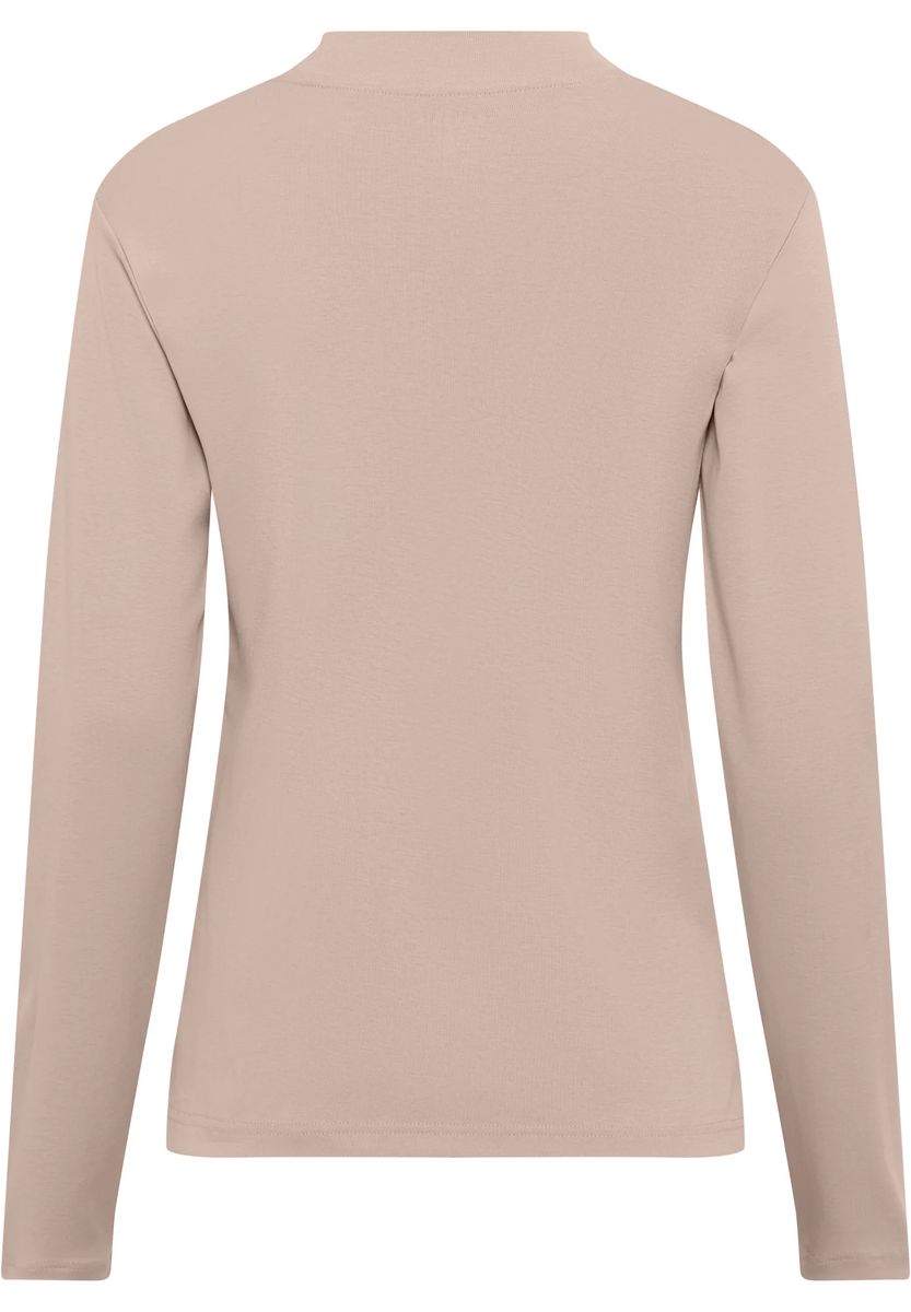 Langarmshirt aus Baumwolle mit Stehkragen