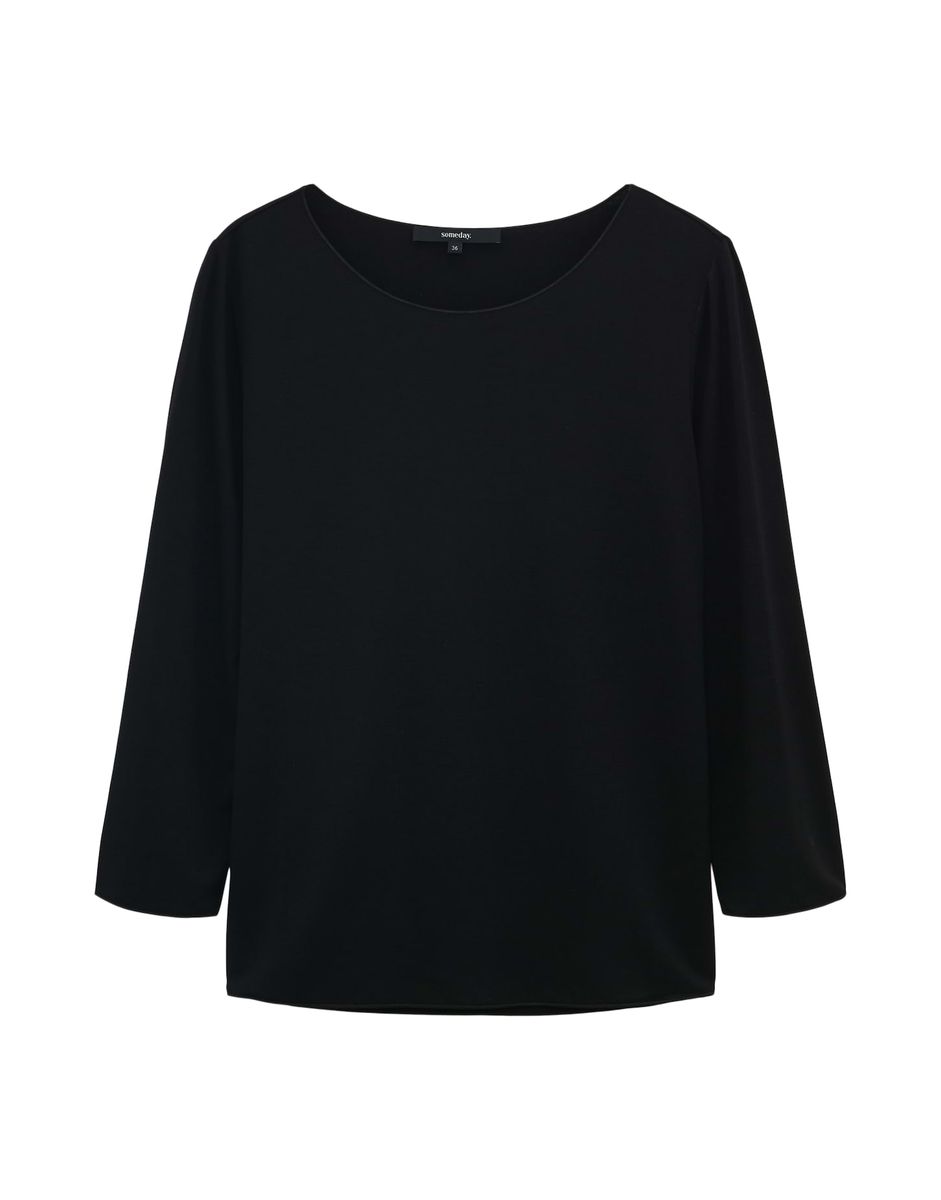 Minimalistisches Jersey-Shirt mit Rundhalsausschnitt