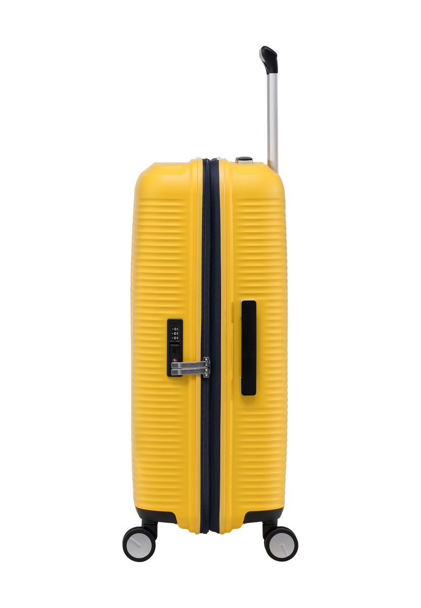 Gerippter Hartschalen-Kabinenzu-Trolley