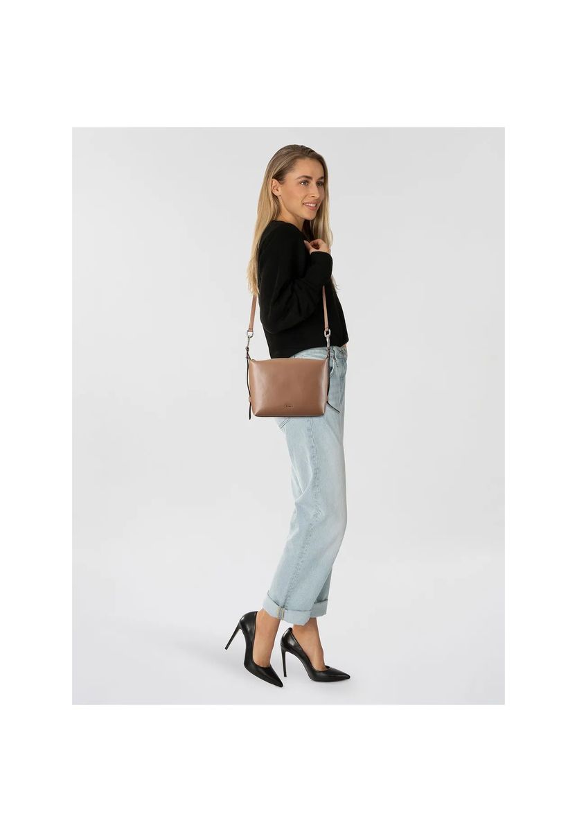 Elegante Hobo-Tasche aus genarbtem Leder
